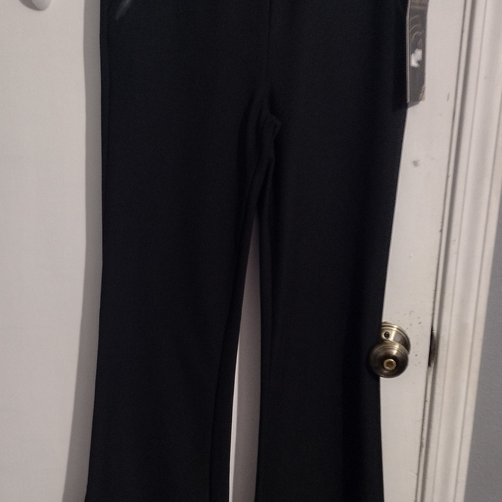 Sophisticated Black Flare Women's Pants Sho Sho Sz Med Pockets Butt Sculpting